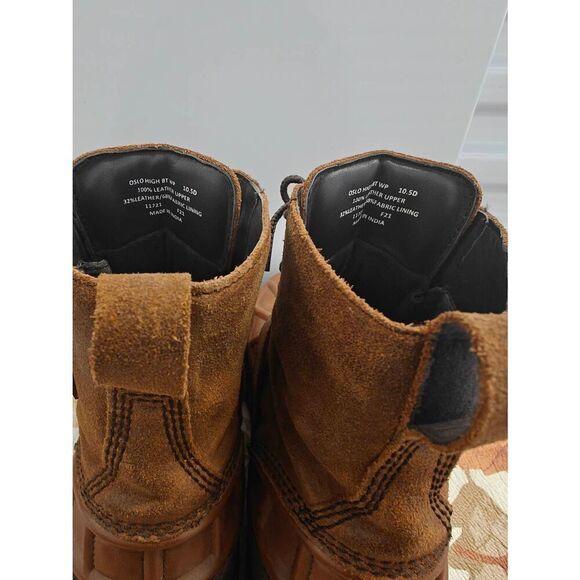 Polo Ralph Lauren Men's Boots Oslo High Waterproof Winter Snow Leather Brown - Picture 7 of 9